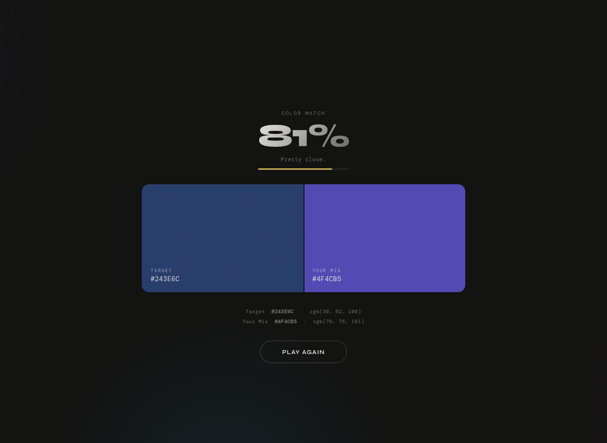 Screenshot sajta colorguess.pages.dev