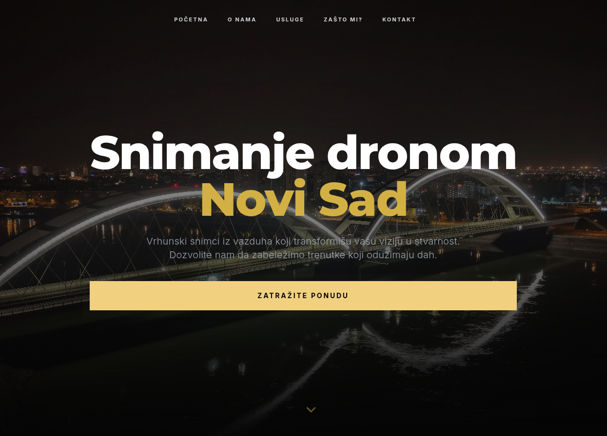 Screenshot sajta dronnovisad.rs