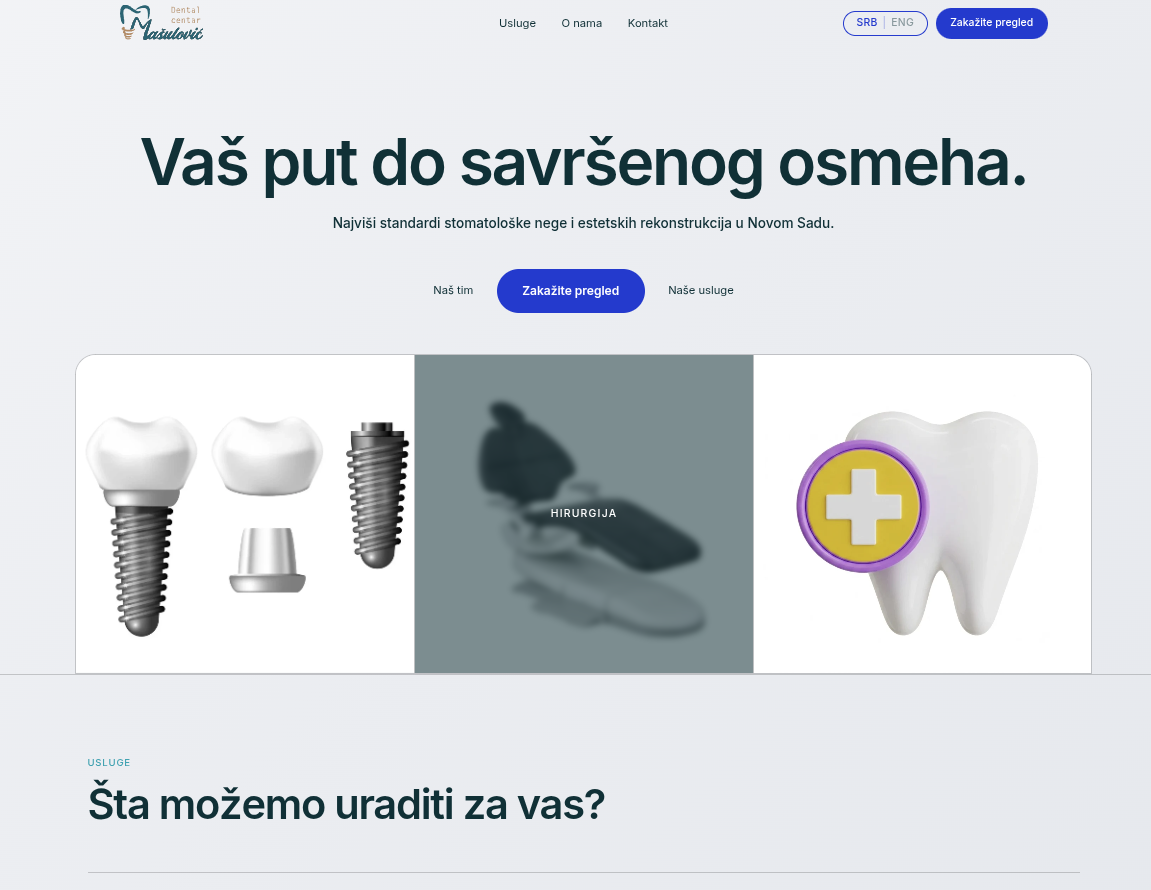 Screenshot sajta masulovic.rs